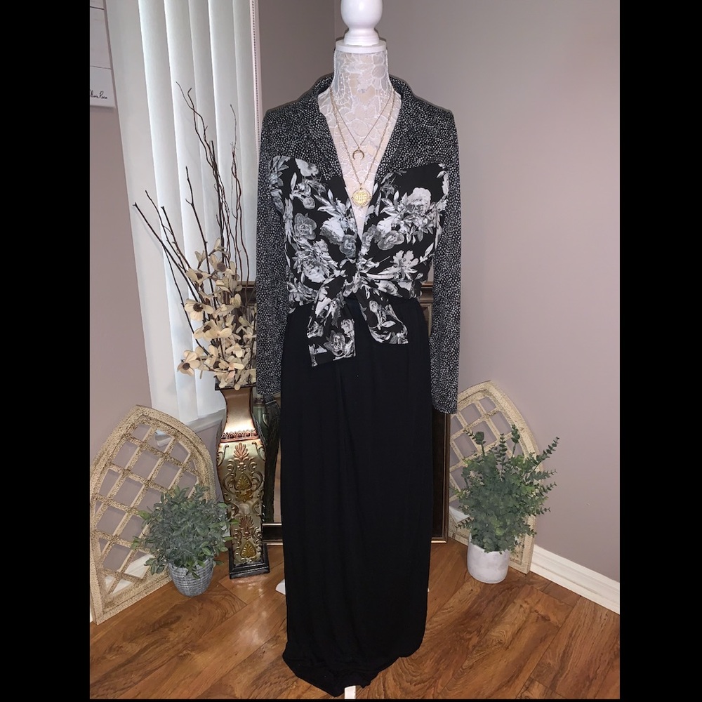 H&M mixed material top